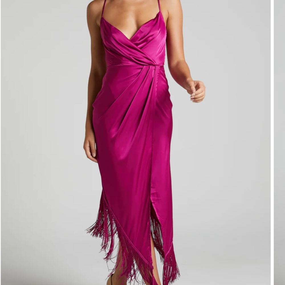 Showpo. Rholie Midi Fringe‎ Dress